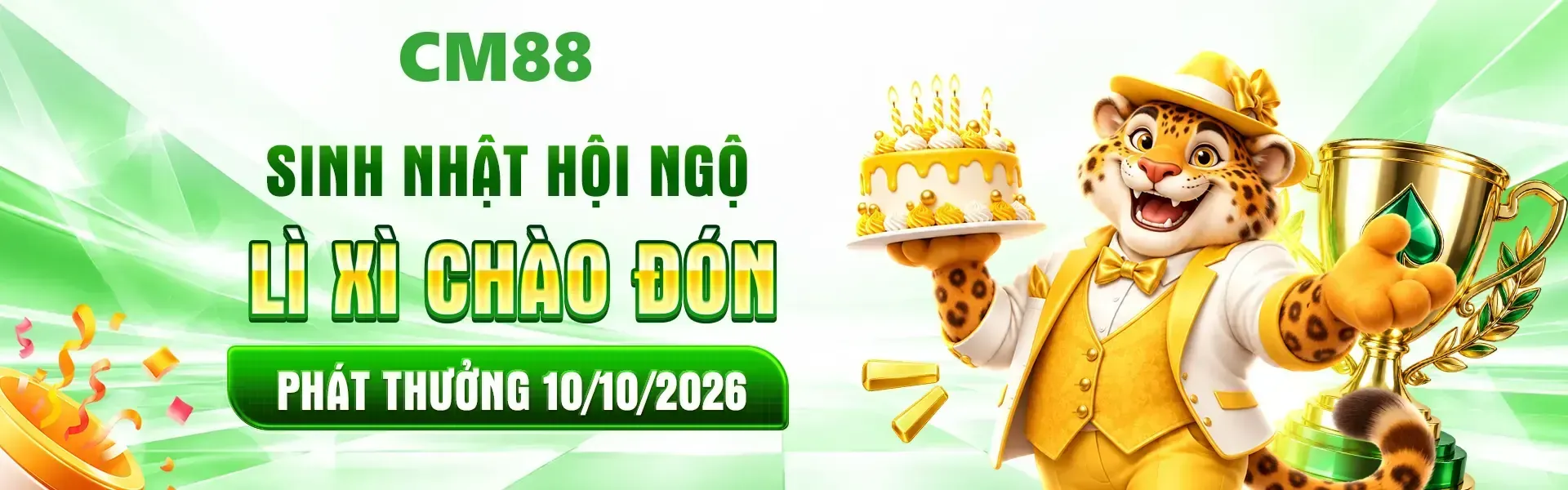 Phiên bản 1: Sự kiện sinh nhật CM88 mang đến chương trình tri ân đặc biệt với hàng ngàn quà tặng và nhiều phần thưởng dành cho hội viên. Đăng ký tài khoản ngay để cập nhật các hoạt động nổi bật và tìm hiểu những ưu đãi trong dịp kỷ niệm.